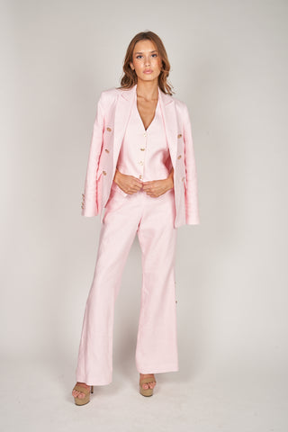 Gia Pink Linen Pants