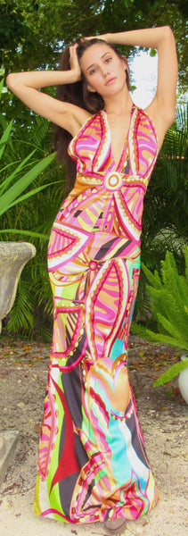 Riveria Multi Color Halter Dress