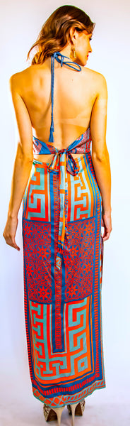 Venus Orange Blue Dress