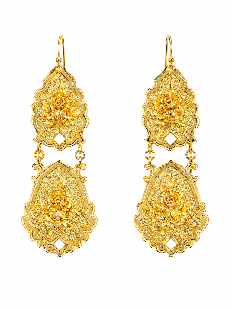 Golden Fleur Earrings
