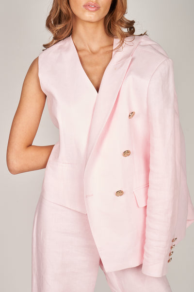 3 pc Pink Linen Suit - Gia