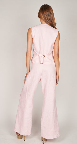 3 pc Pink Linen Suit - Gia