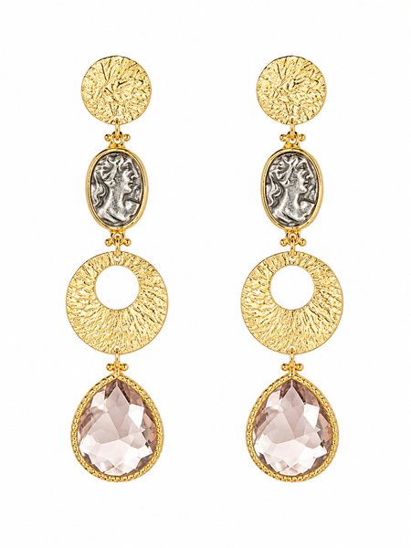 Athena Coin Drop Earrings