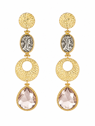 Athena Coin Drop Earrings