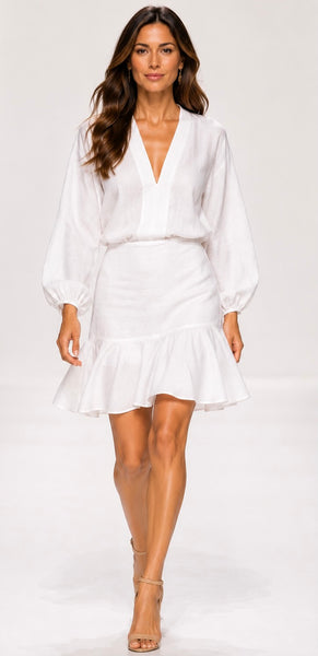 Terrys Dress ~ white Linen