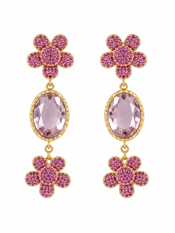 Fleur de Rosé  Earrings