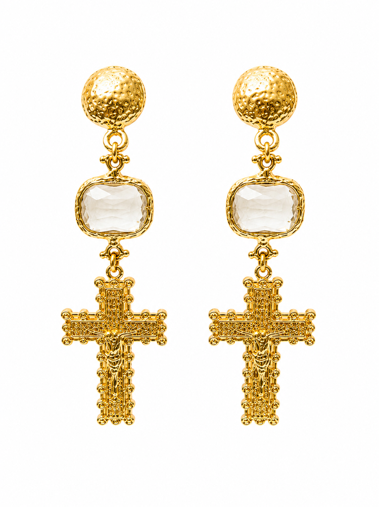 Santorini Cross  Earrings