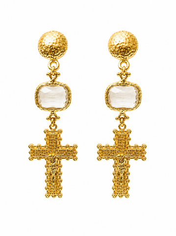Santorini Cross  Earrings