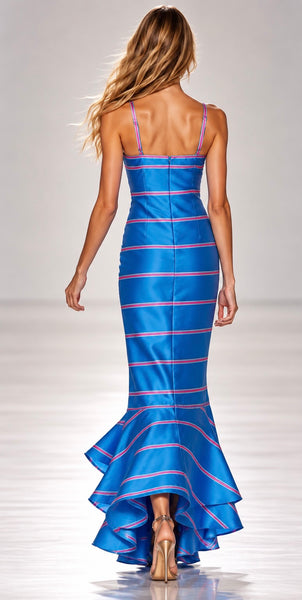 Yacht Dress - Blue and Pink Stripe