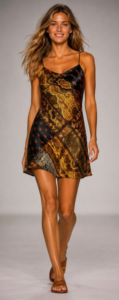 Pasha Gold Short Cami Dress 601