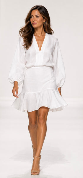 Terrys Dress ~ white Linen