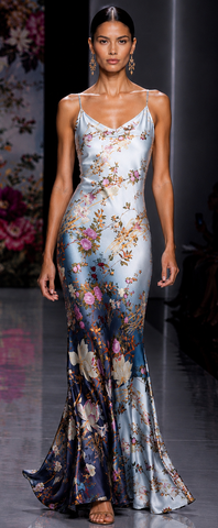 Midnight Long Cami Dress Blue