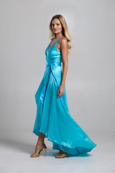 The Alessia Dress — Turquoise