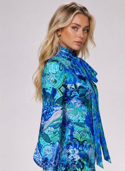 Whimsy Blue Rose Dress