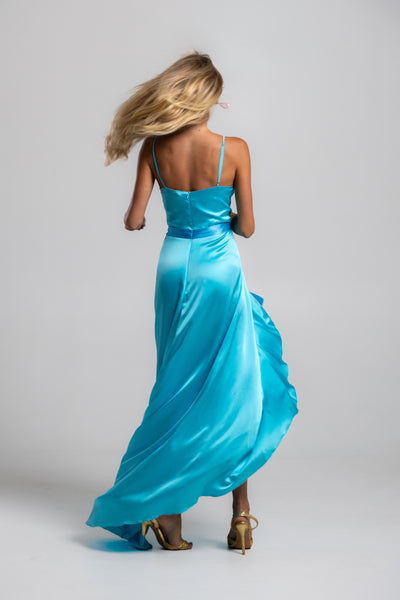 The Alessia Dress — Turquoise