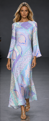 Aquarelle Silk Dress 74