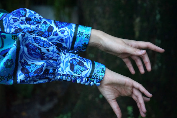 Whimsy Blue Rose Dress