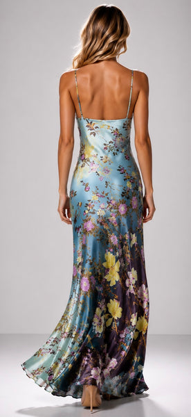 Midnight Long Cami Dress Blue
