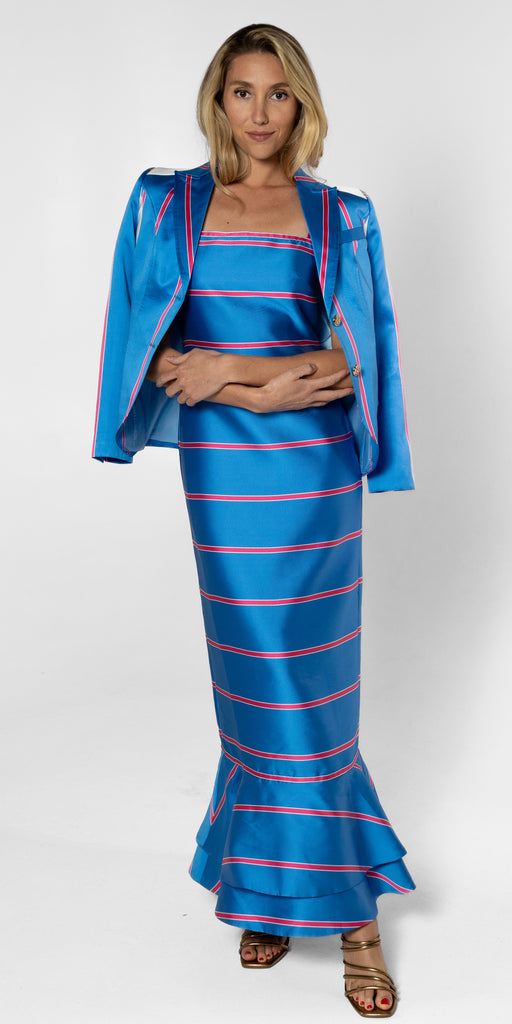 Yacht Dress - Blue and Pink Stripe Large Yacht Dress - Blue and Pink Stripe Large