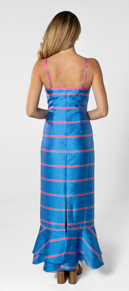 Yacht Dress - Blue and Pink Stripe
