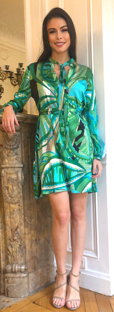 Green Riveria Short Dress
