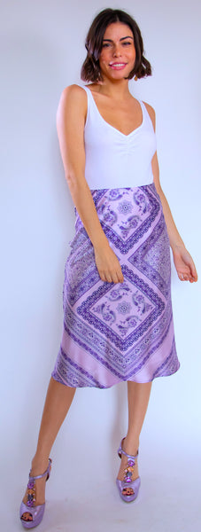 Purple White Bandana Skirt 509