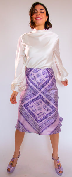 Purple White Bandana Skirt 509