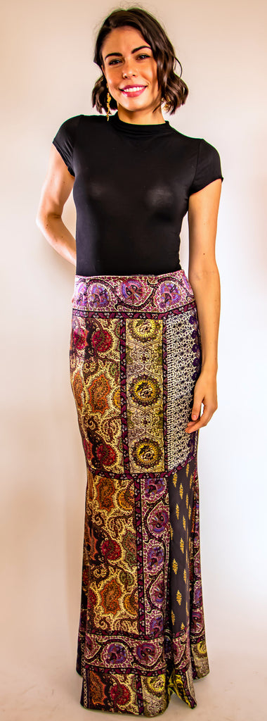 Pasha Purple Long Skirt