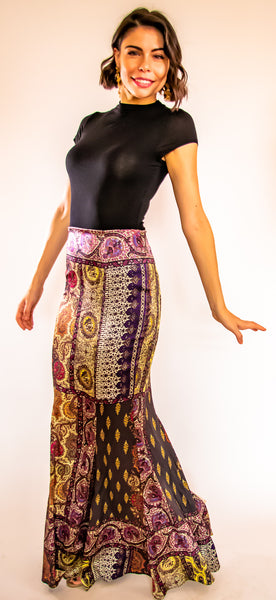 Pasha Purple Long Skirt