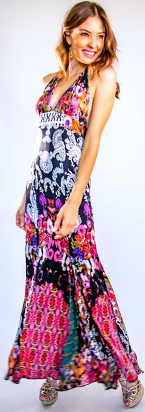 Black Paisley Halter