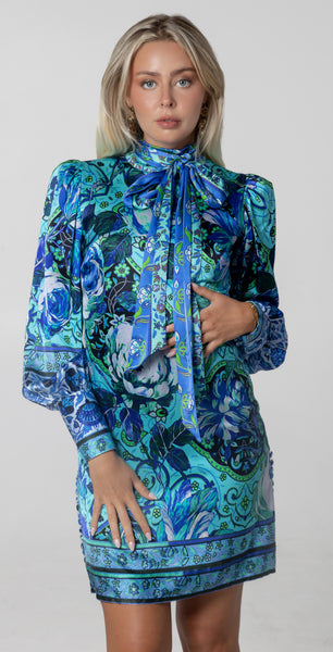 Whimsy Blue Rose Dress