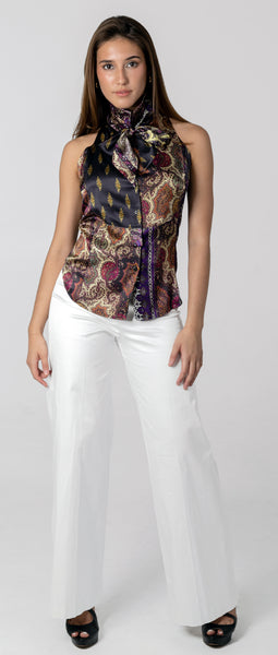 Racer back Tuxedo top