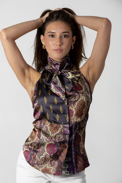 Racer back Tuxedo top