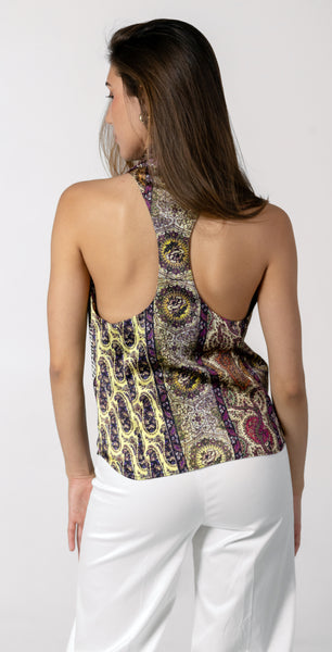 Racer back Tuxedo top
